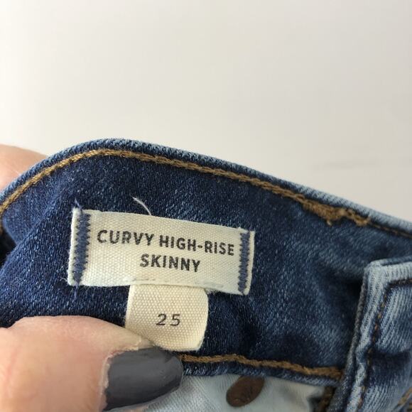 Madewell Women's Curvy High-Rise Skinny Jeans in Lanette Wash Size 25 - Picture 8 of 10